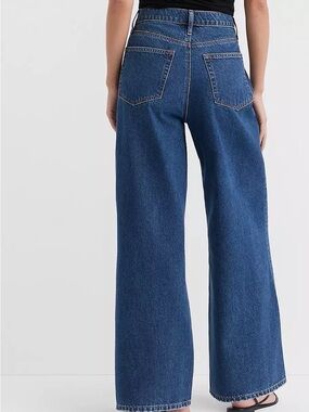 LOFT Rivete High-Rise Wide-Leg Women's Jeans - Dark Blue
